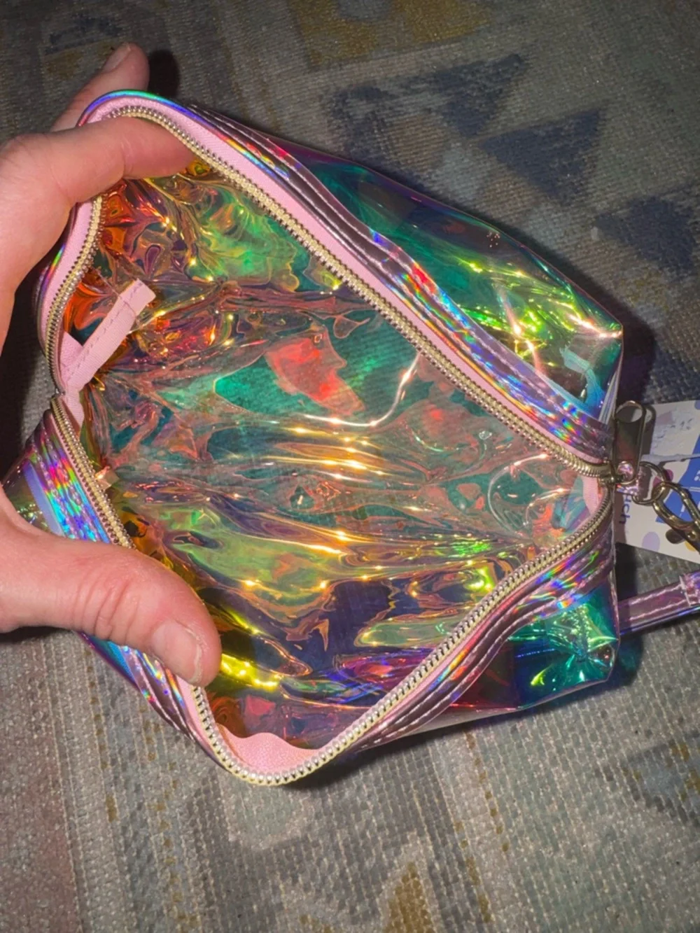 Spritz Iridescent Holographic Rainbow Cosmetic Pouch